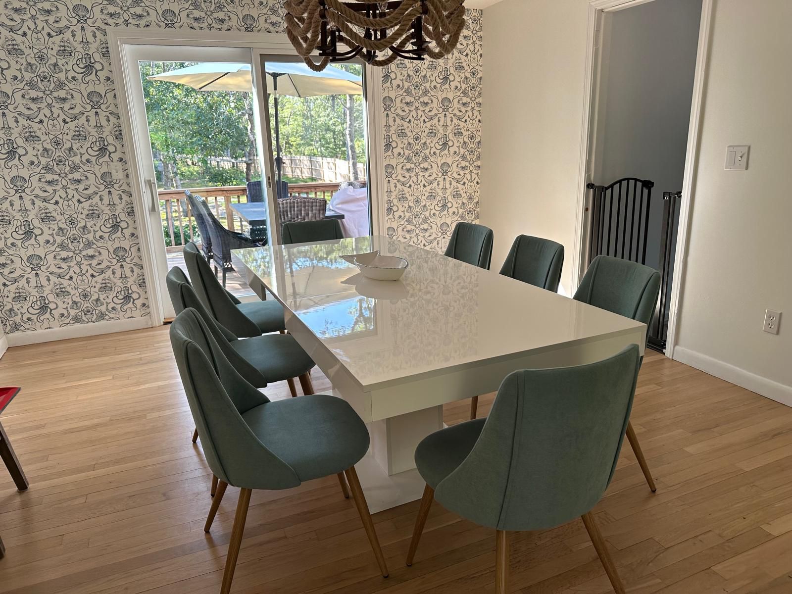 Freshly cleaned dining room with polished table and organized space in a Natick MA home